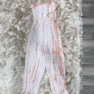 Tie dye jump suit - pink